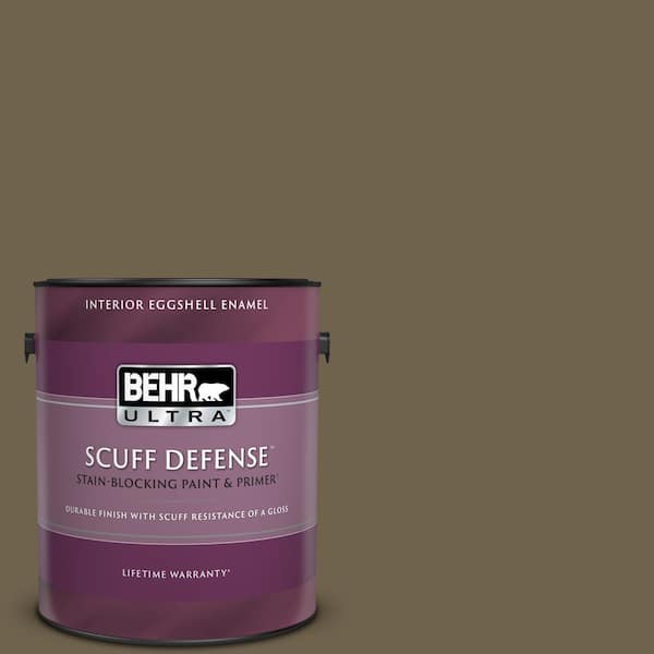 BEHR ULTRA 1 gal. Home Decorators Collection #HDC-AC-15 Peat Extra Durable Eggshell Enamel Interior Paint & Primer