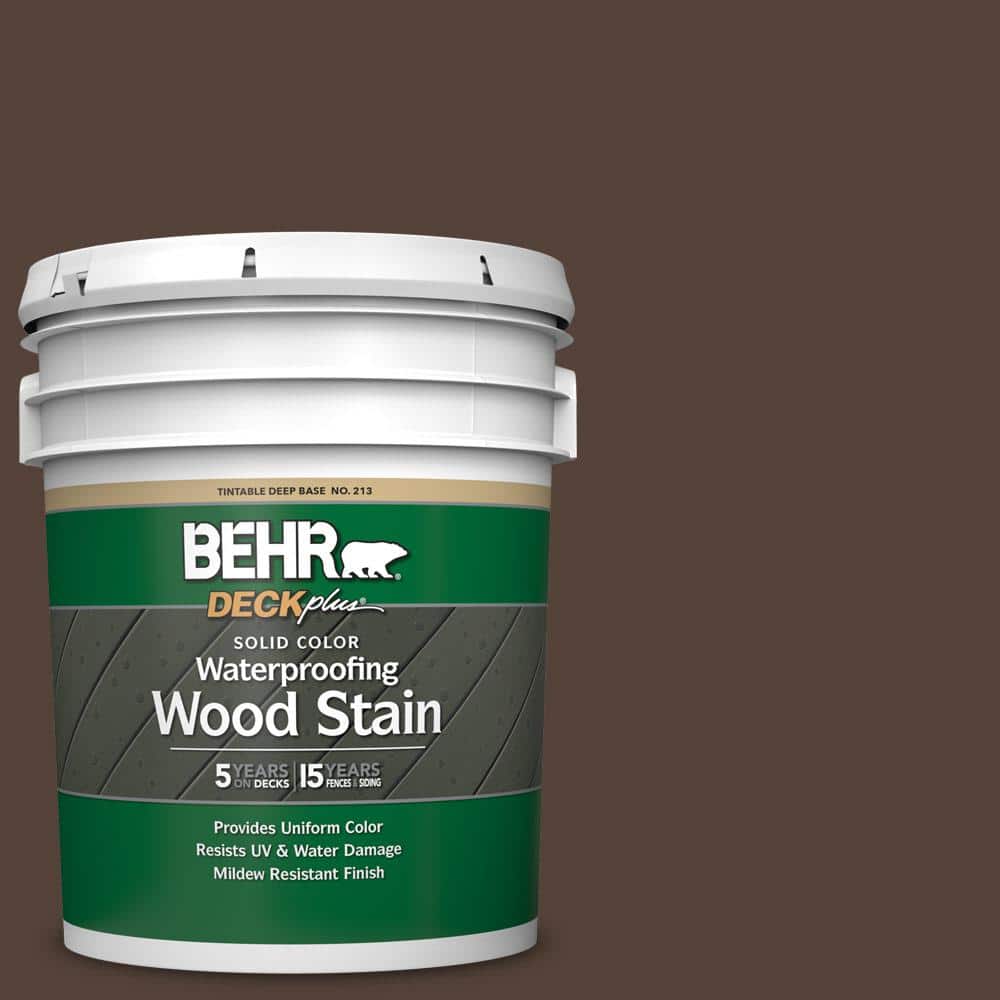 5 gal. #PFC-25 Dark Walnut Solid Color Waterproofing Exterior Wood Stain