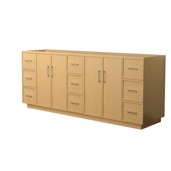 Wyndham Collection Elan TK 83 in. Bath Vanity Cabinet without Top in Light Oak Assembled