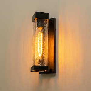 Andrew 1-Light Black Outdoor Hardwired Coach Wall Sconce