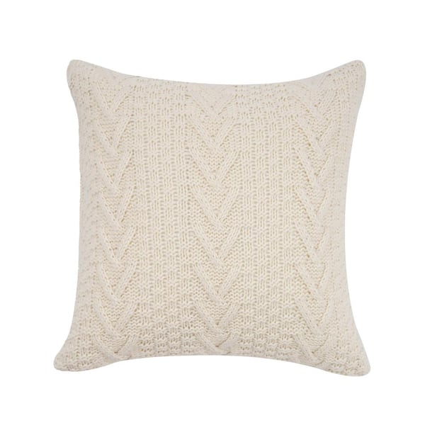 Ivory Chunky Wool Lumbar Pillow