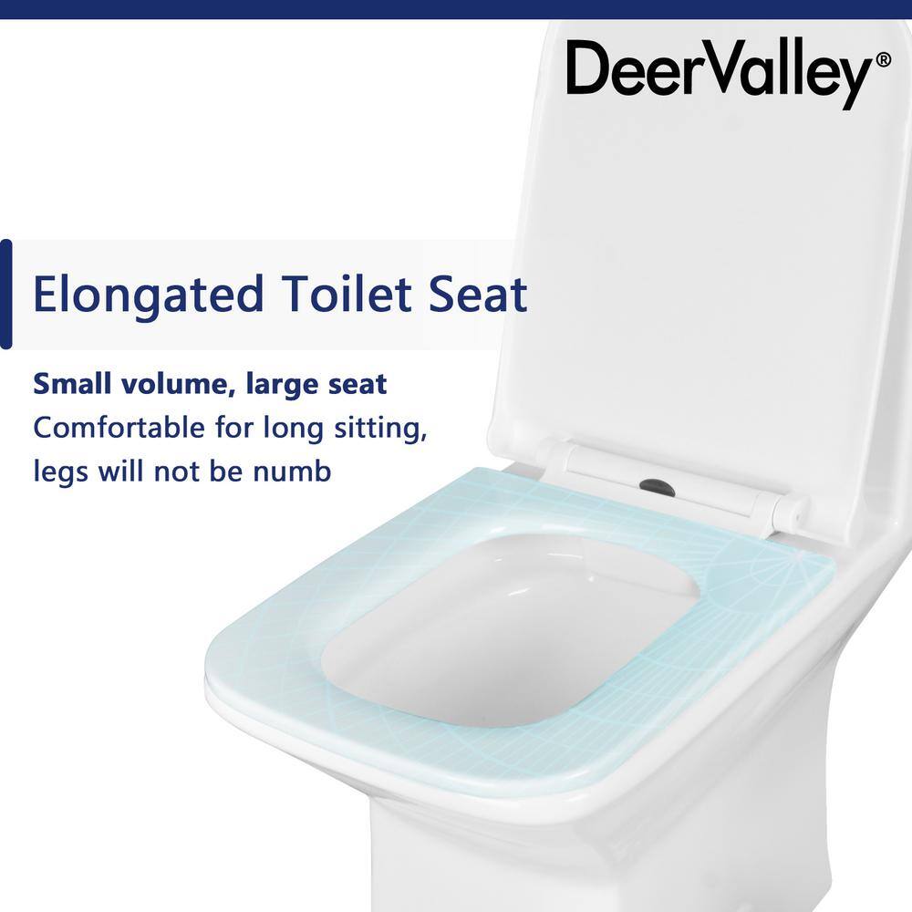 Ace White Ceramic Dual-Flush Elongated One-Piece Toilet