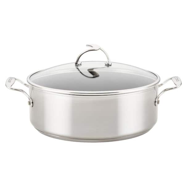Circulon 7.5 qt. Silver Stainless Steel Stock Pot with Lid