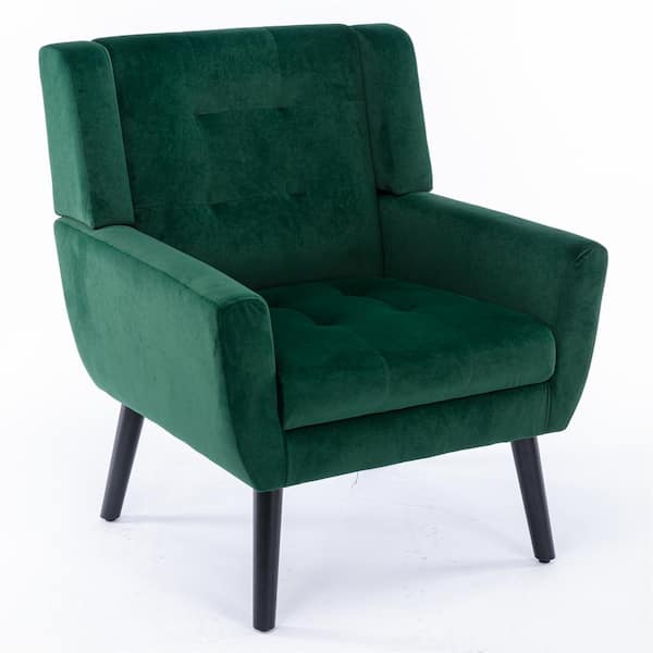 green velvet reading chair