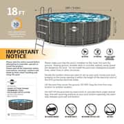 24 ft. Round x 52 in. D Rattan Soft-Sided Oasis Pool