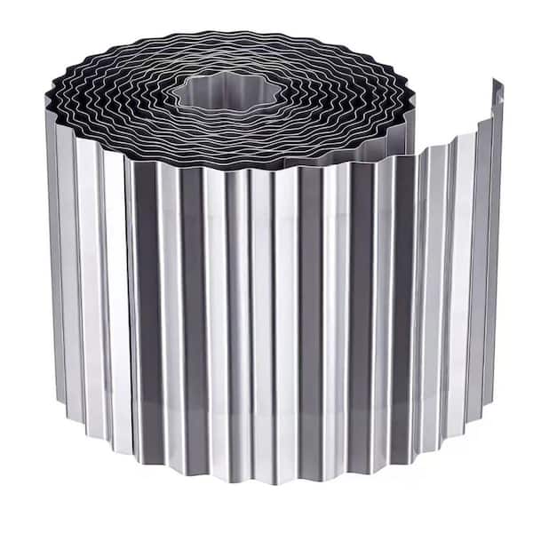 50 ft. x 6 in. Galvanized Steel Flexible Bendable Metal Garden Yard Flower Bed Edging 1-Piece