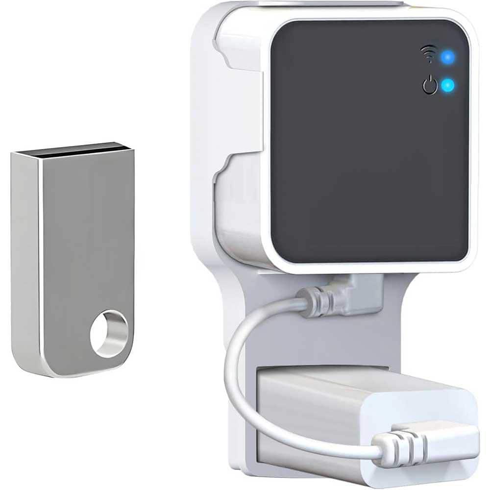 256 GB USB Flash Drive and Outlet Wall Mount with Short Cable for Security 