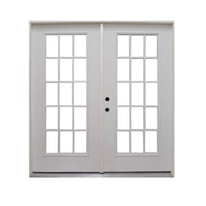 72 in. x 80 in. Element Series Retrofit Prehung Right-Hand Inswing White Primed Steel Patio Door