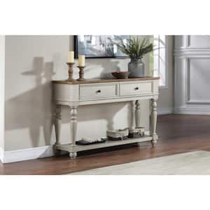 New Classic Furniture Jennifer Wood 52 in. Sideboard, White and Brown