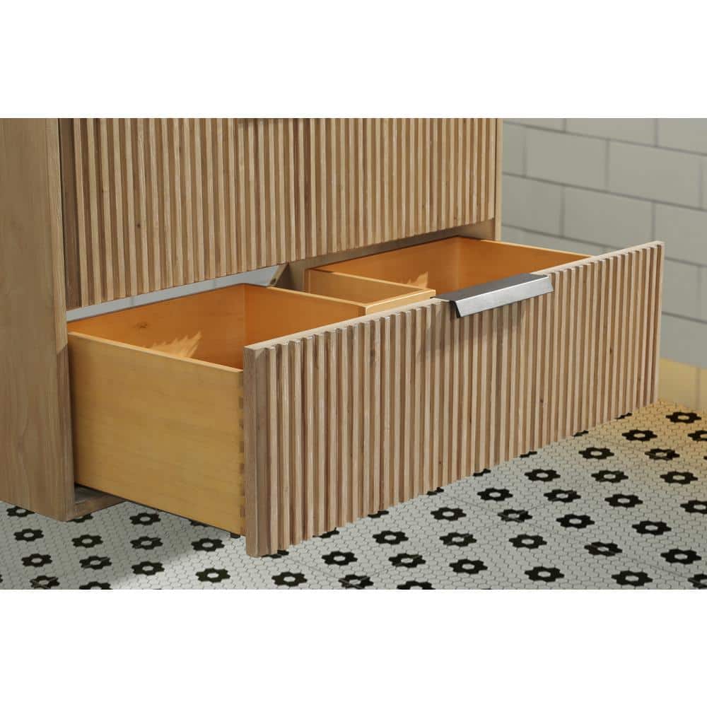 San Diego 36" Weathered Fir Floating Bathroom Vanity with Concrete Top