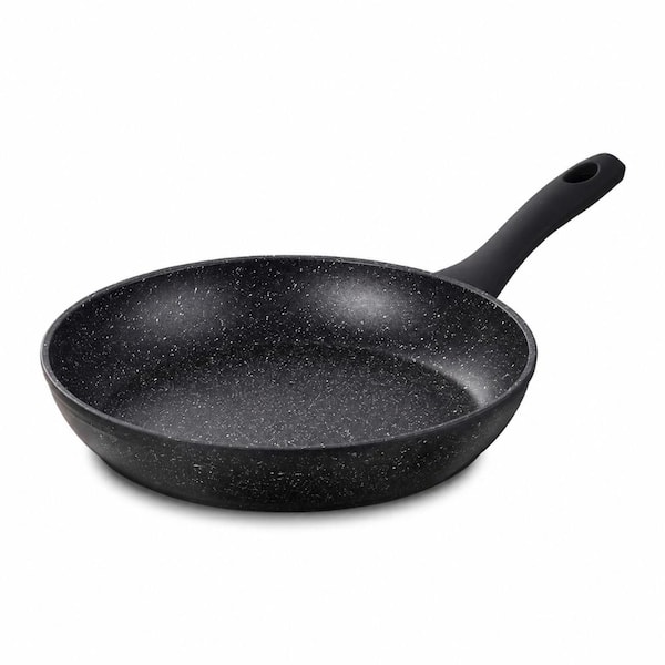 8 in. Stone Coated Nonstick Deep Frying Skillet with 4mm Extra-Thick Base, PFOA Free Dishwasher Safe Pan