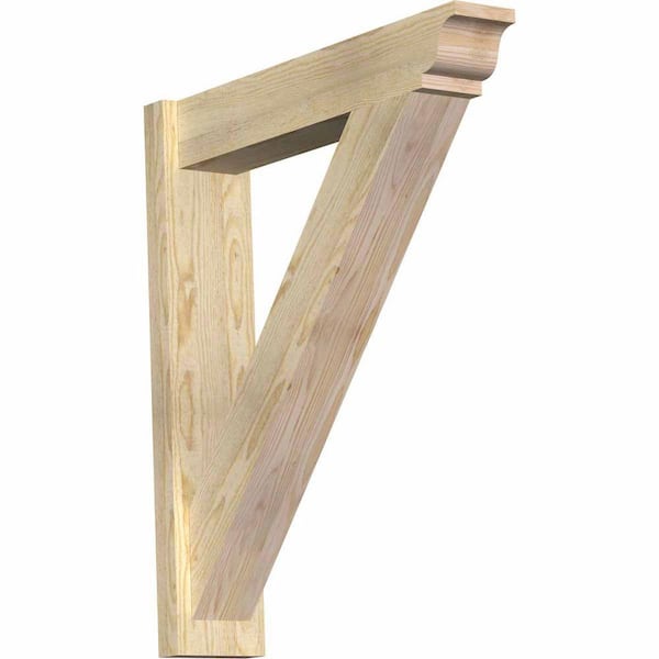 Ekena Millwork 6 in. x 32 in. x 28 in. Douglas Fir Traditional Rough Sawn Outlooker