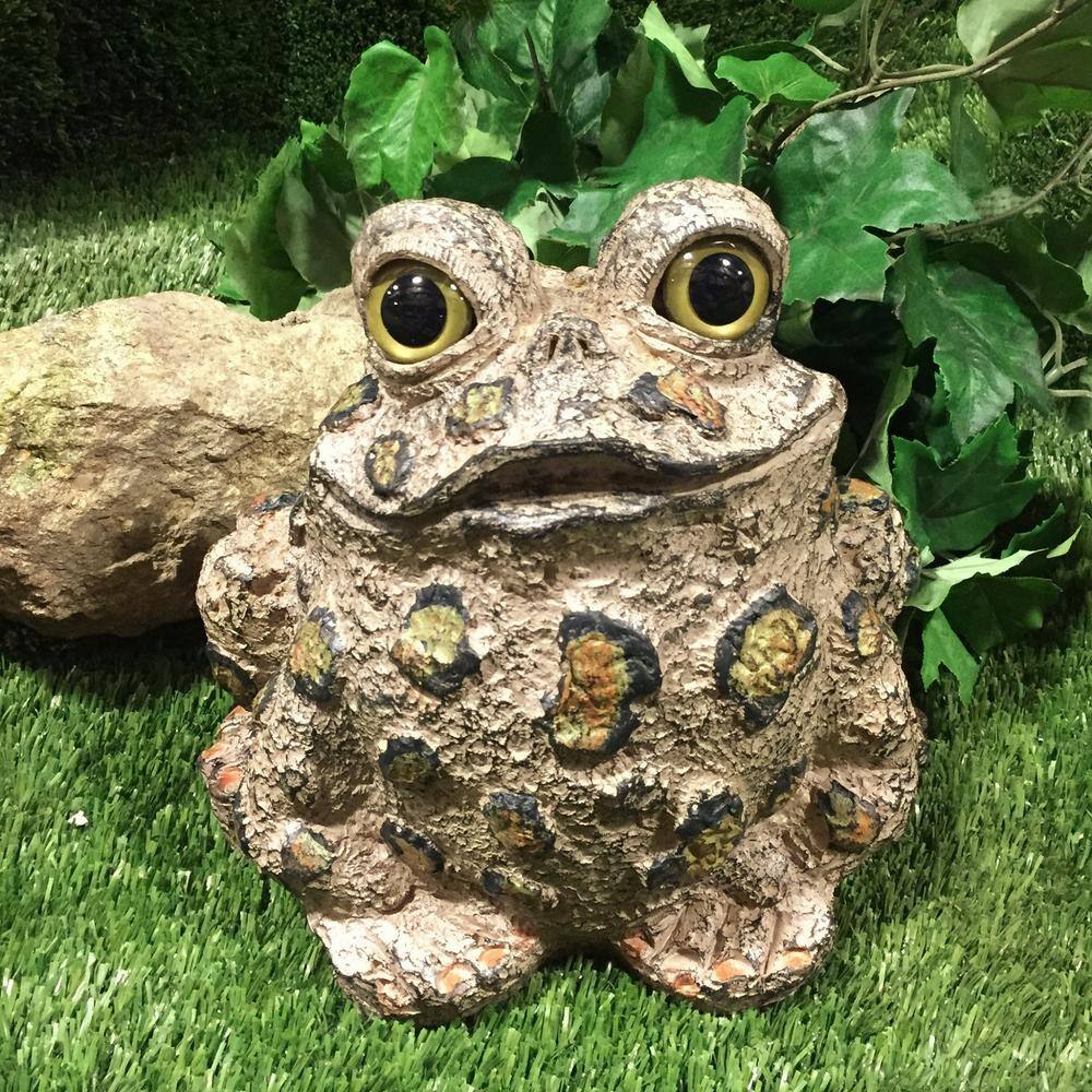 Whimsical UV Resistant Handcrafted Garden Toad and Turtle Statues Set