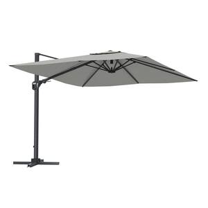 11 ft. Square Cantilever Hydraulic lifting Large Offset Outdoor Patio Umbrella in Gray without Base