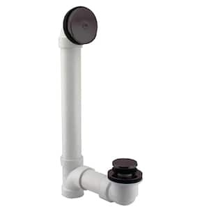 1-1/2 in. x 12 in. Bath Waste & Overflow with One-Hole Faceplate and Tip-Toe Drain - Sch. 40 PVC, Oil Rubbed Bronze