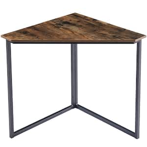 Corner Desk 23.4 in. Triangular Brown Style-2 Wood Desk for Small Spaces