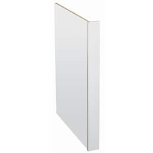 Westfield Feather White Kitchen Cabinet End Panel With Attached Fill Strip (3 in. W x 23.75 in. D x 35 in. H)