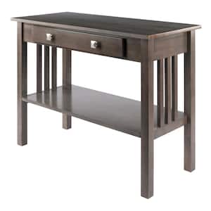 Stafford 40 in. Oyster Gray Standard Rectangle Wood Console Table