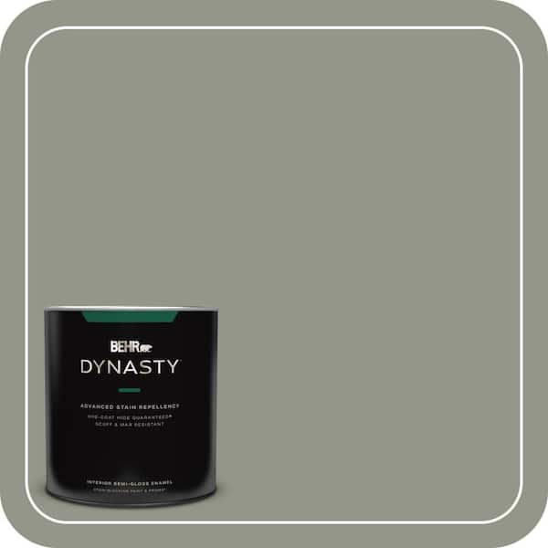 BEHR DYNASTY 1 qt. #ECC-36-1 Shady Willow Semi-Gloss Enamel Interior Stain-Blocking Paint and Primer