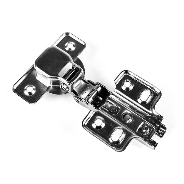 105-Degree 35 mm Full Overlay Frameless Cabinet Hinges with Installation Screws (5-Pairs) 105-Degree 35 mm Full Overlay Frameless Cabinet Hinges with Installation Screws (5-Pairs)