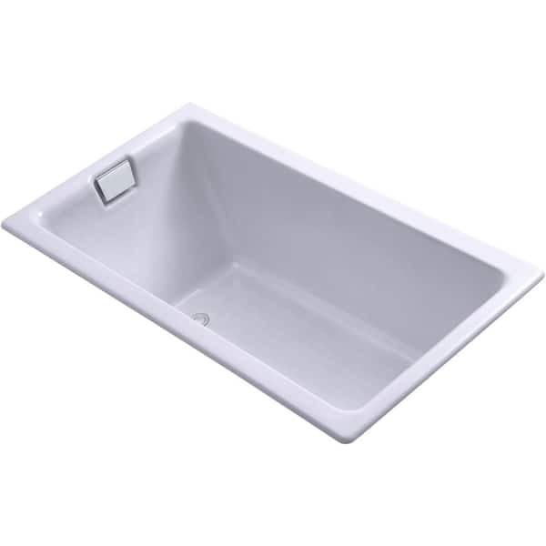 KOHLER Tea-for-Two 66 in. Rectangular Drop-in Bathtub in Lavender Grey