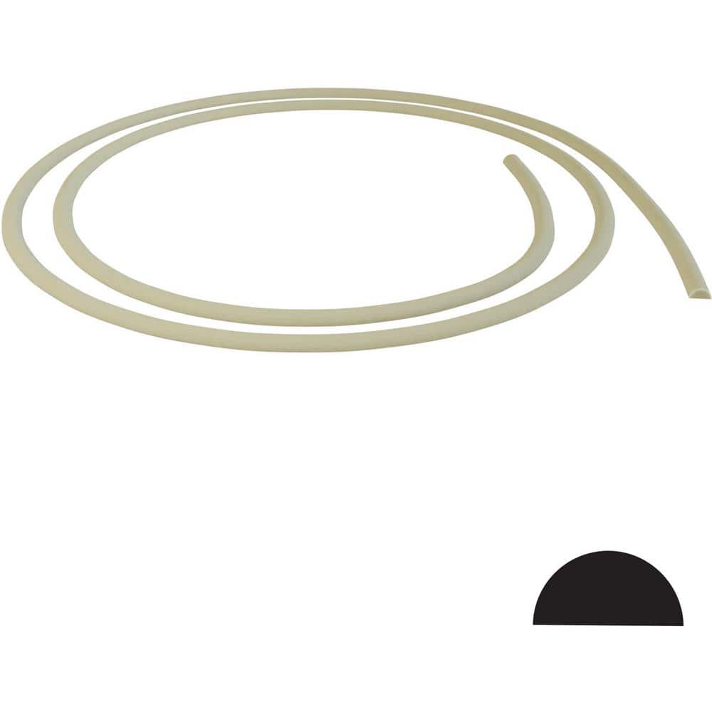 Flexible Half Round Baseboard Moulding, 144-inch, White