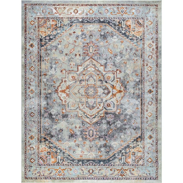 Tayse Rugs Wakefield Oriental Gray 8 ft. x 10 ft. Indoor Area Rug