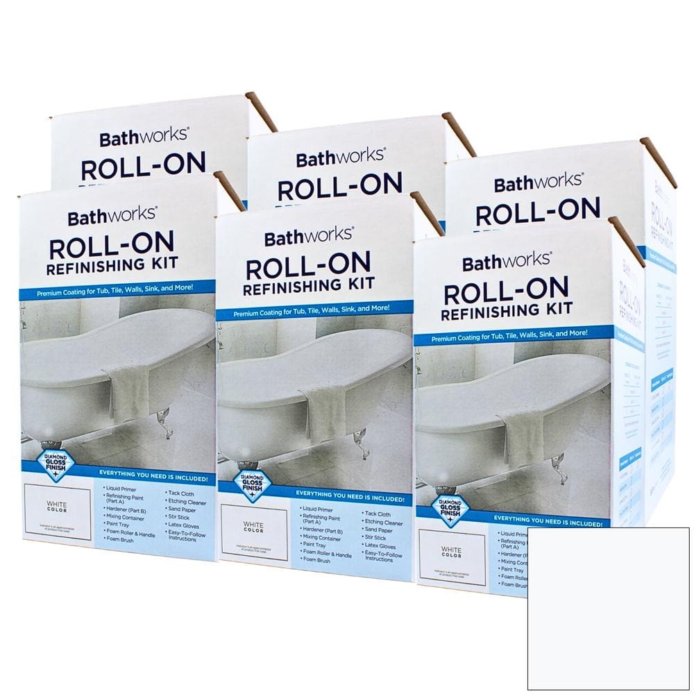 108 oz. White Bathtub Paint Refinish Kit with Non-Slip (Case of 6)
