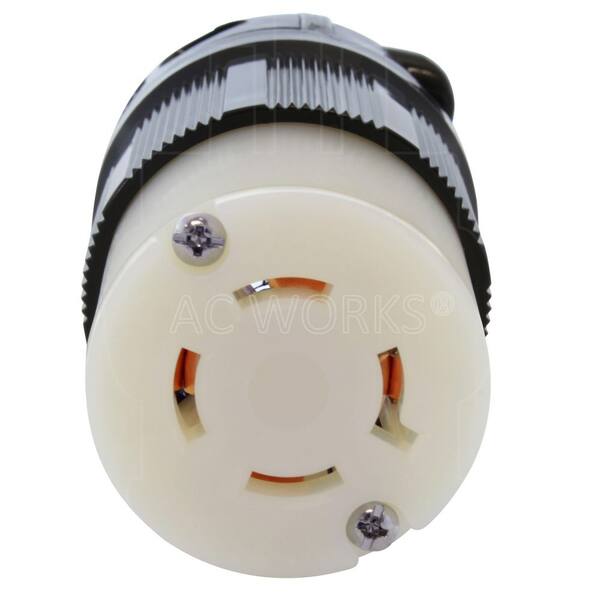 AC WORKS NEMA L17-30P 3-Phase 30A 600V 4-Prong Locking connector