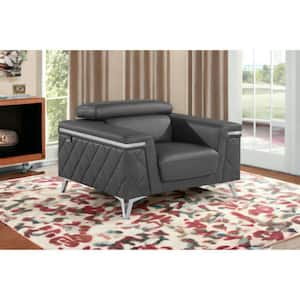 Dark Gray Club Chair Set of 1