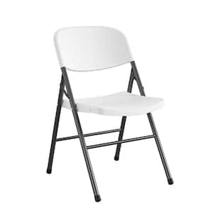 Commercial Plastic, Indoor/Outdoor Folding Chair, White Speckle, 4-Pack
