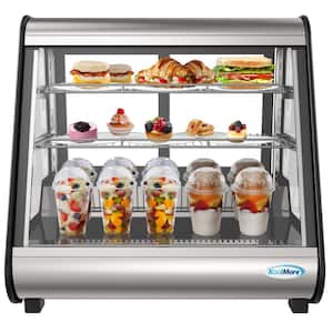 27 in. W 4.6 cu. ft. Commercial Countertop Refrigerator Display Case in Stainless Steel