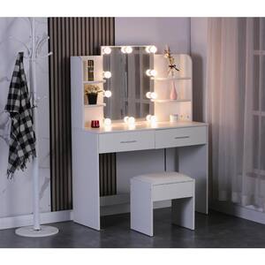 13.03 in. W x 10.4 in. D x 63.8 in. H White Leben Linen Cabinet, 2-Piece Bathroom Set