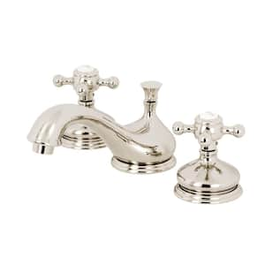 Vintage 8 in. Widespread 2-Handle Bathroom Faucet in Polished Nickel