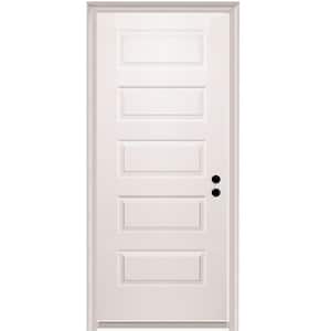 32 in. x 80 in. Rockport Left-Hand Primed Composite 20 Min. Fire-Rated House-to-Garage Single Prehung Interior Door
