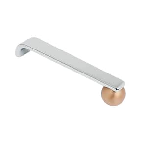 Virgil 5 in. Polished Chrome and Copper Cabinet Pull