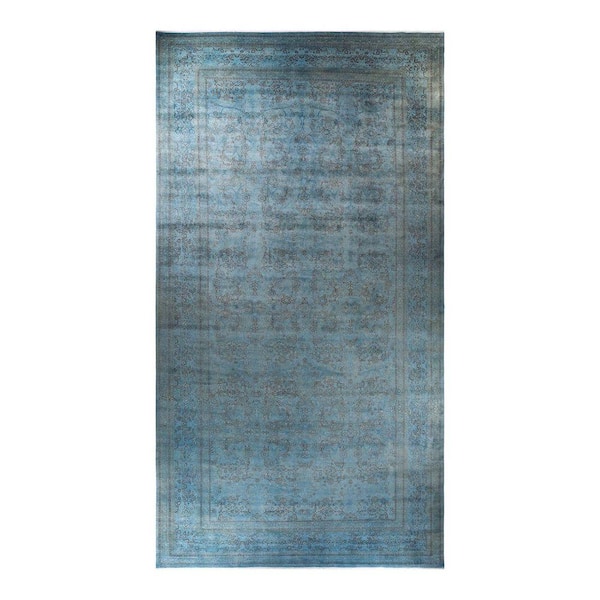 Overdyed Gray 12 ft. x 18 ft. Solid Wool Indoor Area Rug