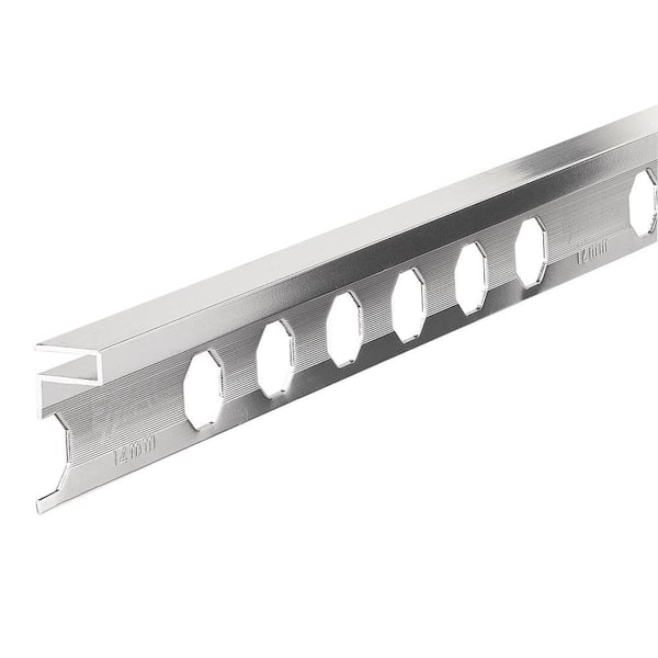 Novolistel 3 XS Mirror Bright 3/8 in. x 98-1/2 in. Aluminum Tile Edging Trim