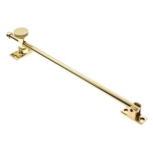 12 in. Polished Brass No Lacquer Solid Brass Single-arm casement Window Operator