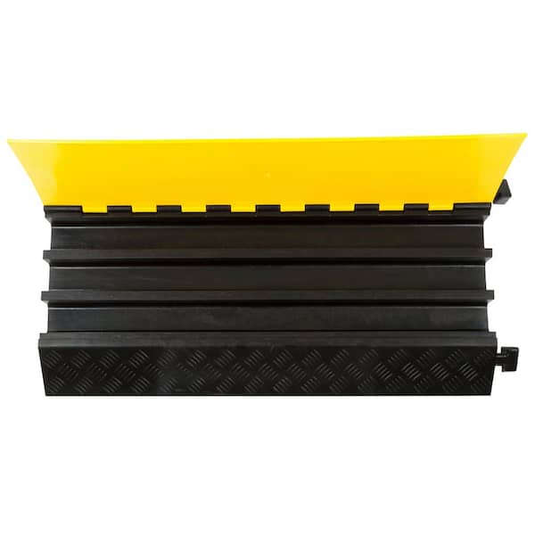 Guardian 3 ft. L 3-Channel 2.5 in. Industrial Rubber Cable Ramp DH-CP-4 -  The Home Depot