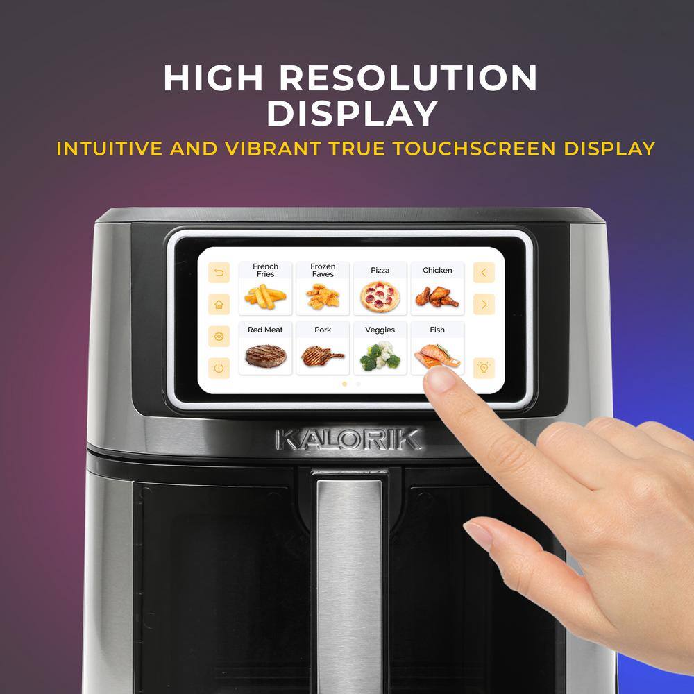 Kalorik Vivid Touch 5-Quart Black Stainless Steel Air Fryer