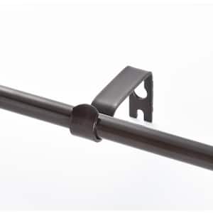 84 in. - 120 in. Adjustable Single Curtain Rod 5/8 in. Dia. in Oil Rubbed Bronze with Ball finials