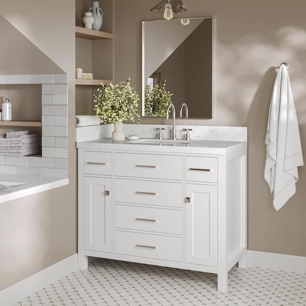 ARIEL Bristol 42 in. Freestanding Bathroom Vanity Cabinet without