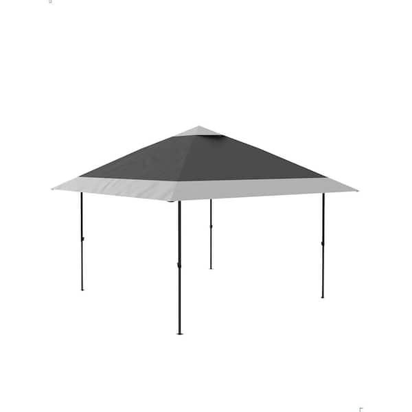 12 ft. x 12 ft. Dark Grey + Light Grey Gazebo Pop Up Canopy Tent with Adjustable Height for Events, Parties, Camping