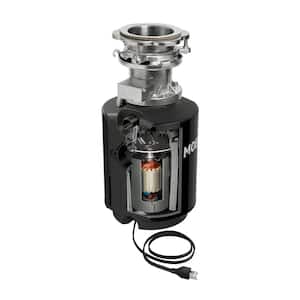 Host Series 3/4 HP Batch Feed Garbage Disposal with Stop-Controlled Grinding and Sound Reduction