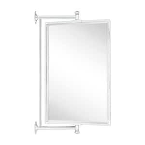 Corrente 14 in. W x 22 in. H Squared Cornered Rectangular Metal Framed Wall Mounted Bathroom Vanity Mirror in Chrome