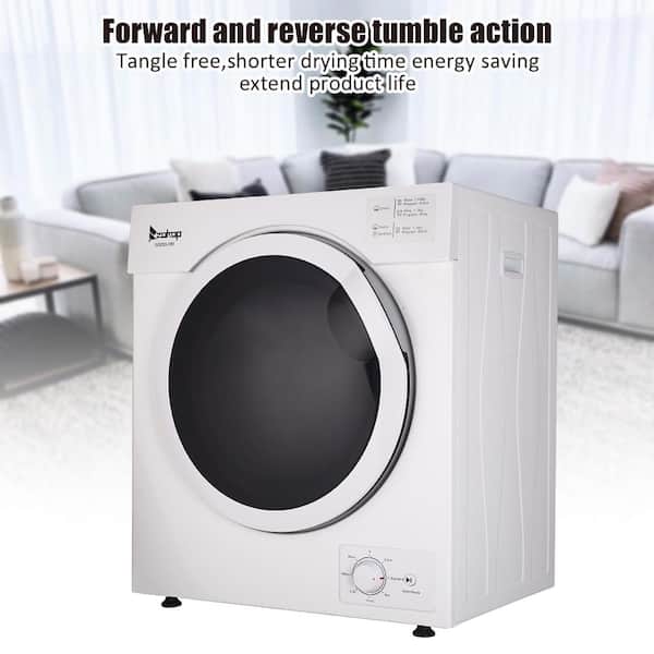2.65 cu.ft. vented Front Load Compact Portable Electric Laundry Dryer in  White with sensor dry W-KFC-37 - The Home Depot