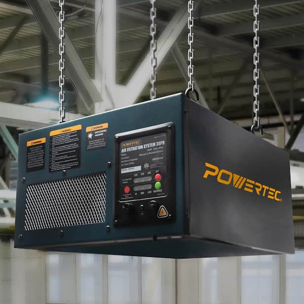 POWERTEC Remote Controlled 3-Speed Air Filtration System (300/350 