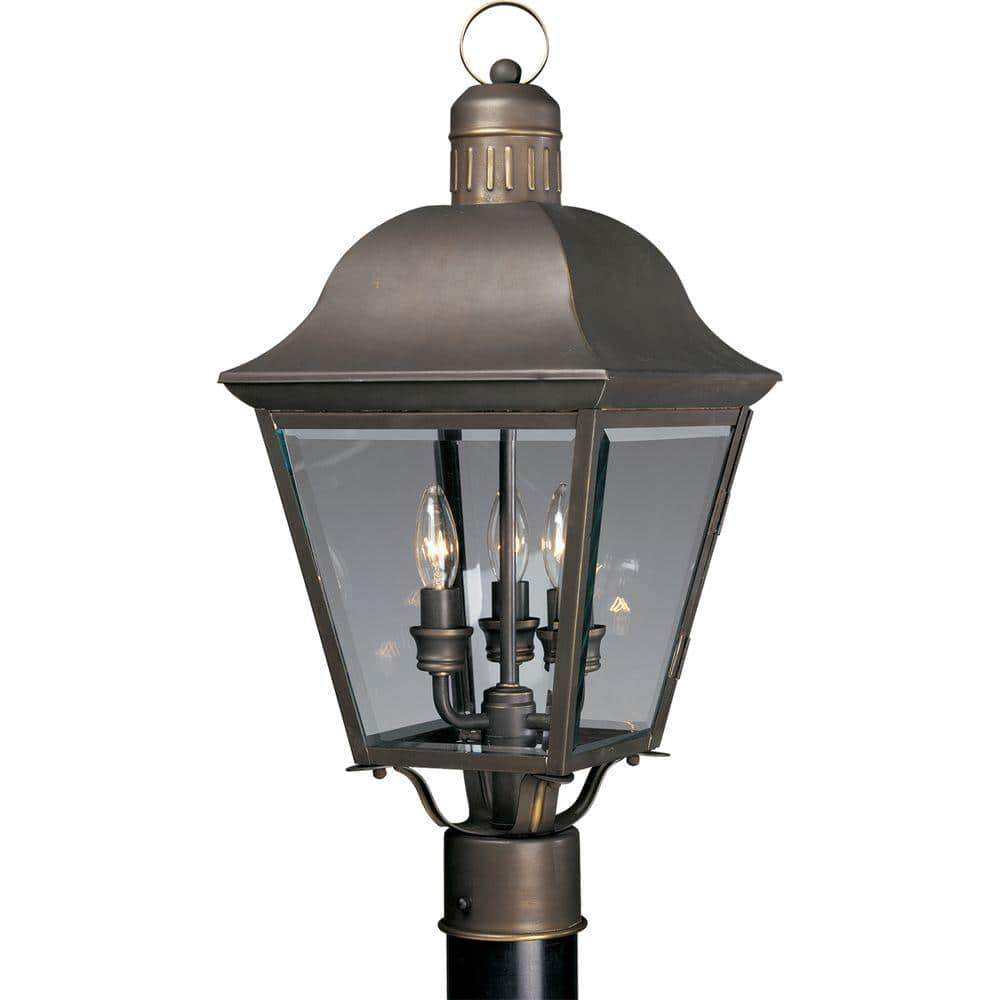 Progress Lighting Andover Collection 3-Light Antique Bronze Clear ...