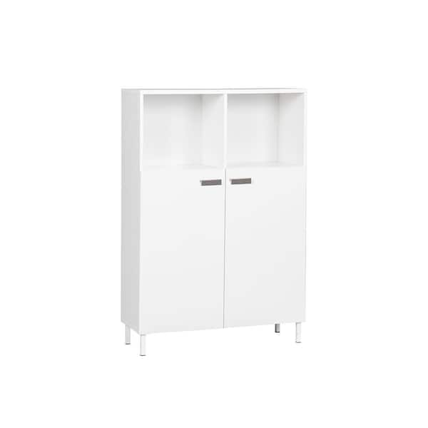 SAINT BIRCH Miami 46 in. White 4-Shelf Standard Bookcase